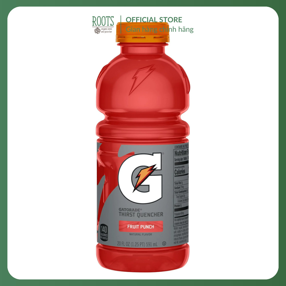 (ShipHỏaTốc) GATORADE - Nước Uống Thể Thao Vị Trái Cây, Thirst Quencher Sports Drink, Fruit Punch, 20 fl oz (591ml)