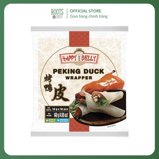 (Ship hỏa tốc) HAPPY BELLY - Vỏ Cuốn Vịt Quay Bắc Kinh, Peking Duck Wrapper, 10 Miếng, 15cm, 4.95 oz (140g)