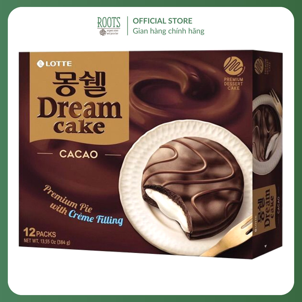 (Ship hỏa tốc) Bánh Chocopie Cacao Nhân Kem, Dream Cake, Cacao, 12 Cái, 14.39 oz (408g)