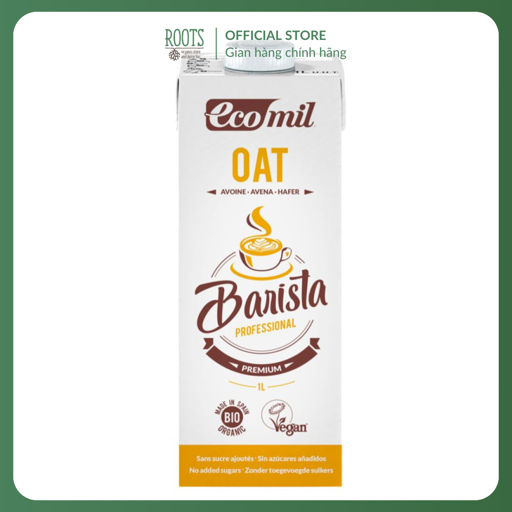 (ShipHỏaTốc) ECOMIL - Sữa Yến Mạch Hữu Cơ Cho Pha Chế, Bio Oat Milk, Barista Professional (1L)