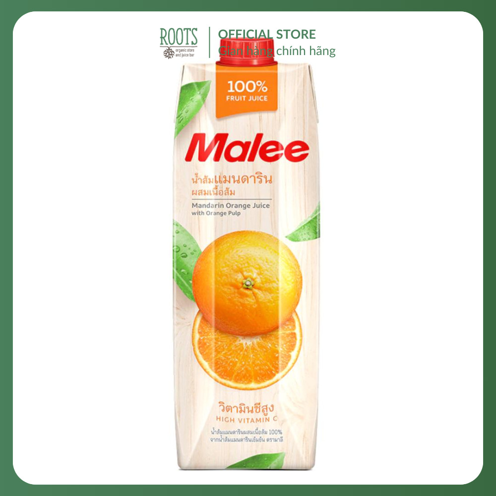 (ShipHỏaTốc) MALEE - Nước Ép Cam Có Tép, Mandarin Orange Juice with Orange Pulp, High Vitamin C (1L)