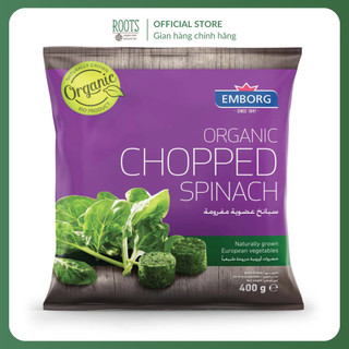 (Ship hỏa tốc) EMBORG - Cải Bó Xôi Băm Hữu Cơ, Organic Chopped Spinach (400g)