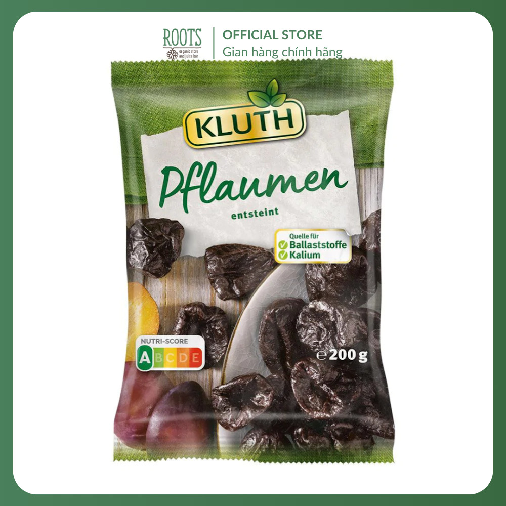 (ShipHỏaTốc) KLUTH - Mận Khô, Pflaumen Entsteint, Pitted Dried Prunes (200g)