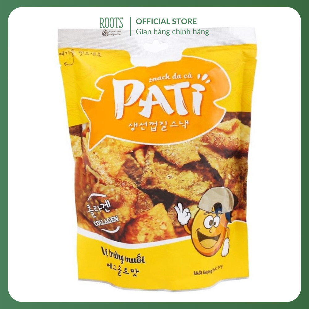 (ShipHỏaTốc) PATI - Snack Da Cá Vị Trứng Muối, Fish Skin Snack, Salted Egg (50g)