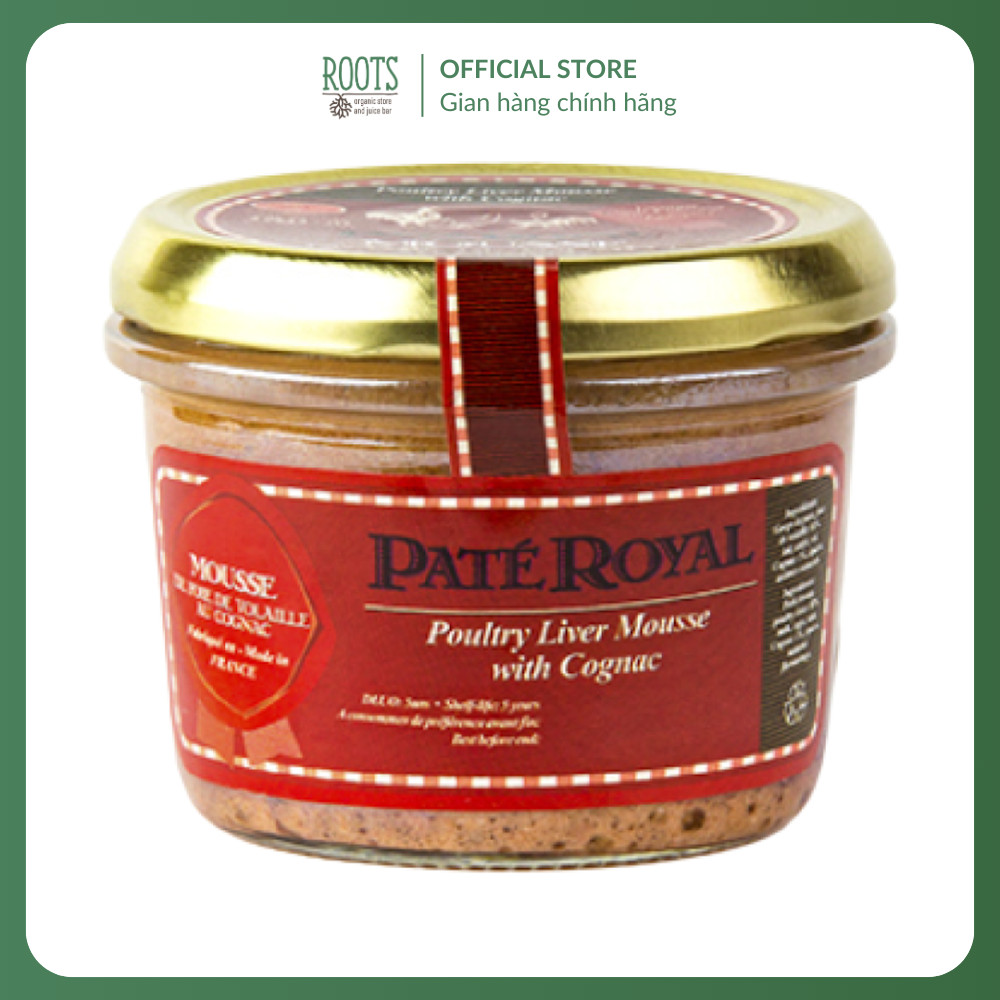 (Ship hỏa tốc) PATÉ ROYAL - Pate Gan Gà Vịt Vị Cognac, Poultry Liver Mousse with Cognac (180g)
