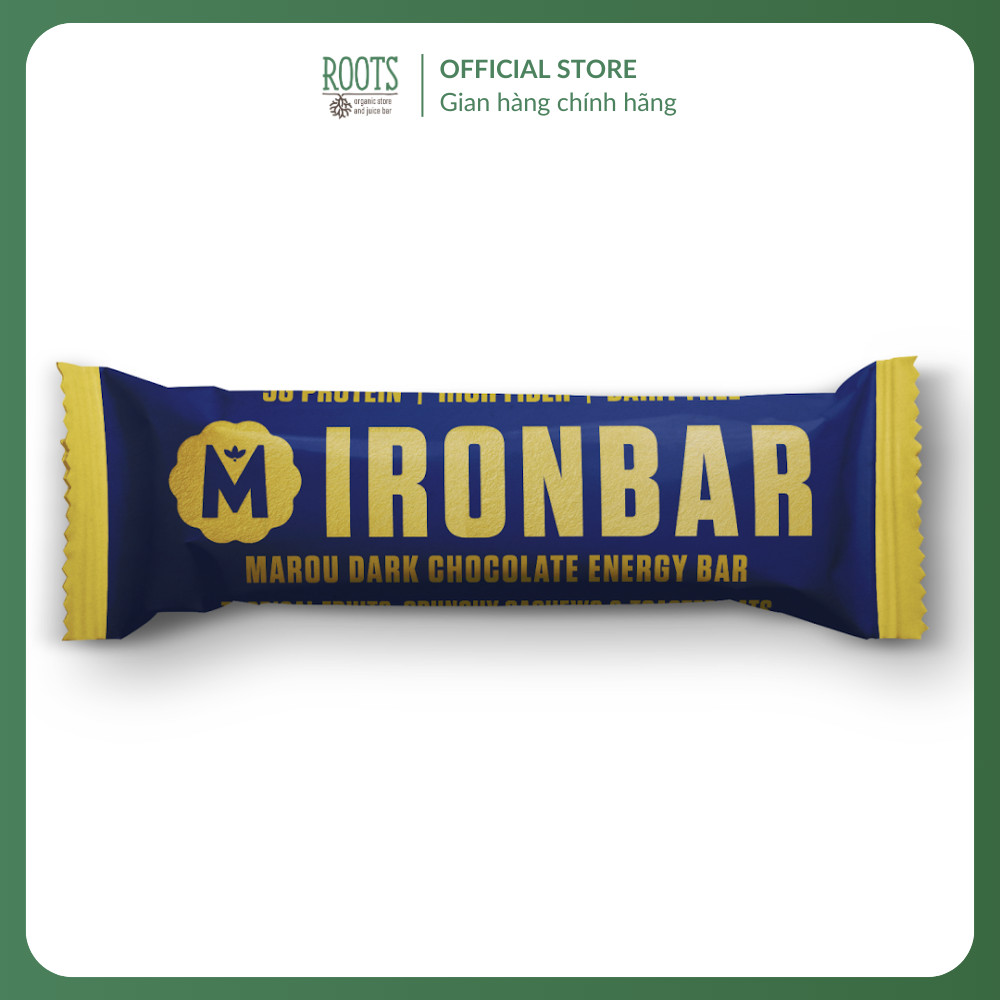 (ShipHỏaTốc) MAROU - Thanh Năng Lượng Socola Đen, Iron Bar, Marou Dark Chocolate Energy Bar 65% (40g