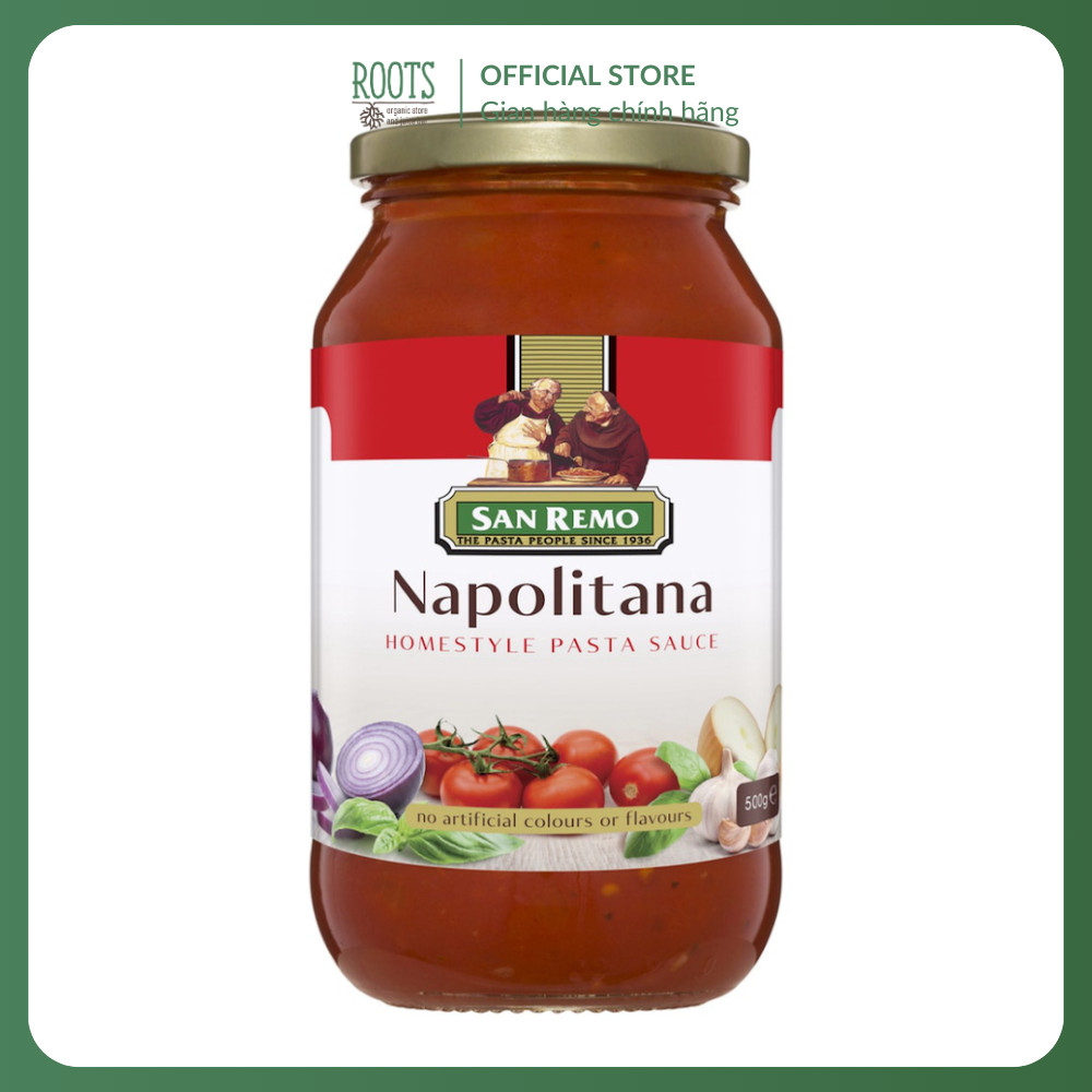 (ShipHỏaTốc) SAN REMO - Sốt Mì Ý Napolitana, Homestyle Pasta Sauce, Napolitana (500g)