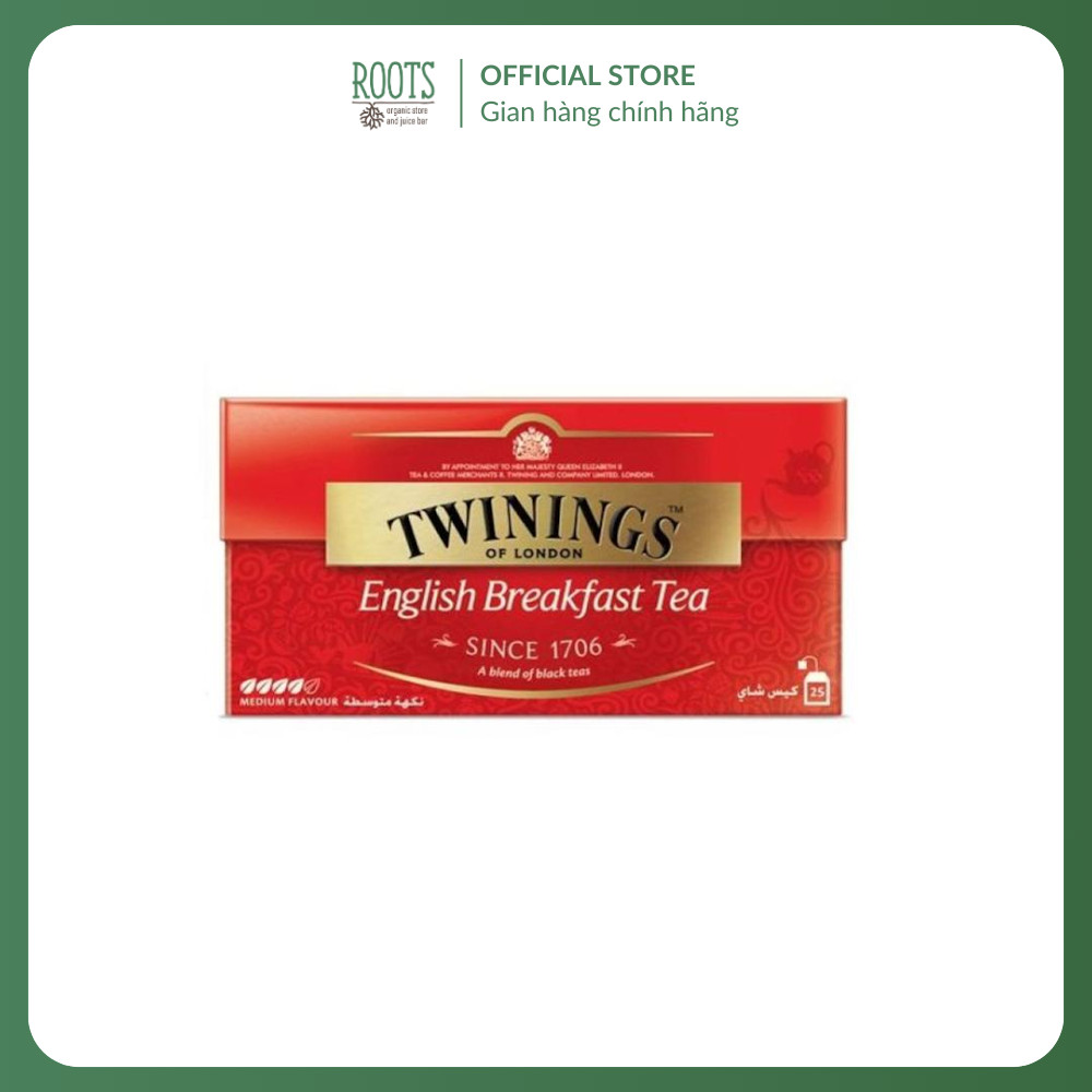 (ShipHỏaTốc) TWININGS - Trà Anh Buổi Sáng, English Breakfast Tea, Traditional Blend, 25 Túi Trà (50g