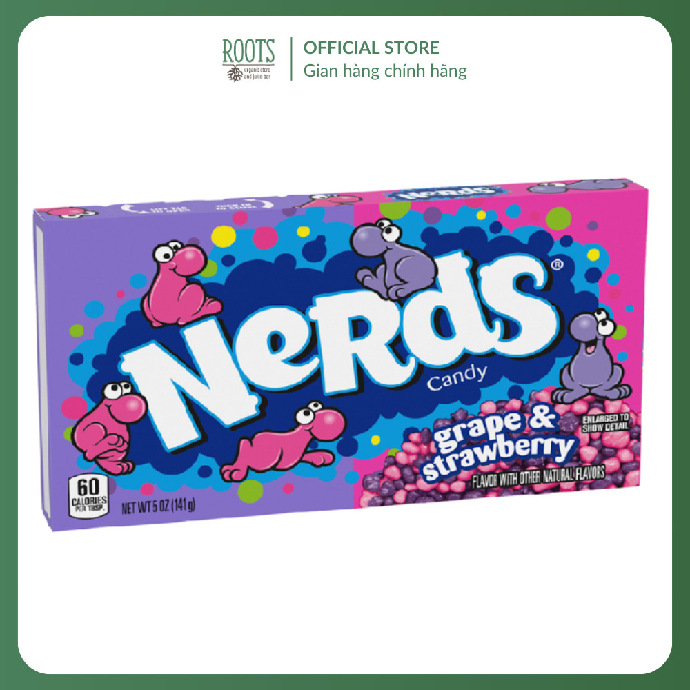 (ShipHỏaTốc) FERRARA - Kẹo Dâu & Nho, Nerds Candy, Grape & Strawberry, 5 oz (141g)