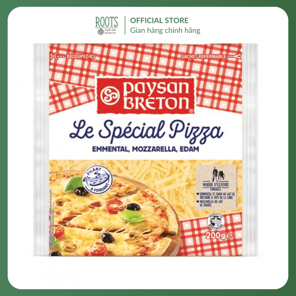 (ShipHỏaTốc) PAYSAN BRETON - Phô Mai Pizza Sợi 3 Vị, Le Spécial Pizza, Emmental, Mozzarella, Edam (2