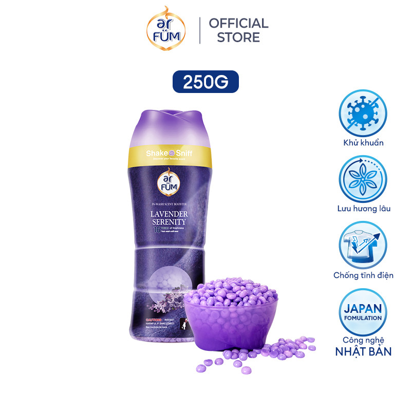 [GIFT] Hạt Xả Thơm Quần Áo Arfum Lưu Hương Tới 16 Tuần, Làm Mềm Vải Và Chống Tĩnh Điện (250gr/Chai)