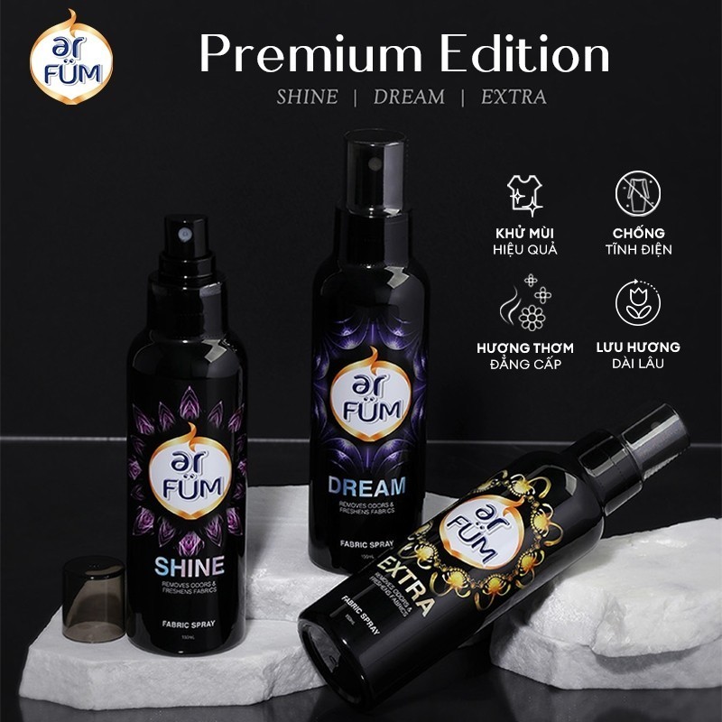 Xịt thơm phòng, quần áo, tủ đồ hương nước hoa cao cấp arFUM, lưu hương lâu khử mùi hiệu quả 150ml