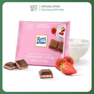   Ship hỏa tốc  RITTER SPORT - Socola Sữa Chua Dâu Strawberry Yogurt with Strawberry Pieces from Choice Fruit 
