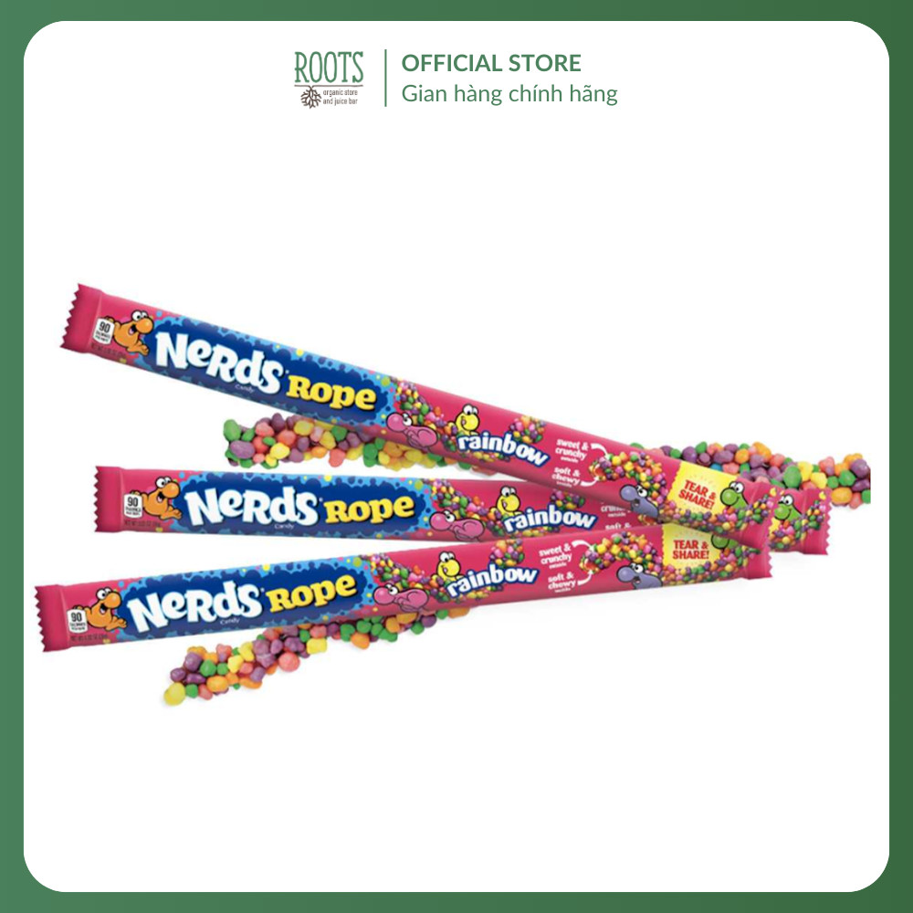 (Ship hỏa tốc) FERRARA - Kẹo Dây Thừng Cầu Vồng, Nerds Candy, Rope, Rainbow, 0.92 oz (26g)
