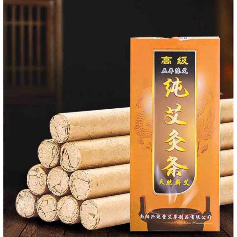 [YÊU THÍCH] Hộp 10 điếu ngải cứu .Điếu ngải từ ngải nhung 5 năm nguyên chất .