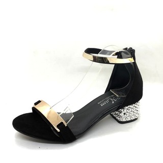 Giày cao gót 5p gót đa cổ đồng - SD07(Đen)