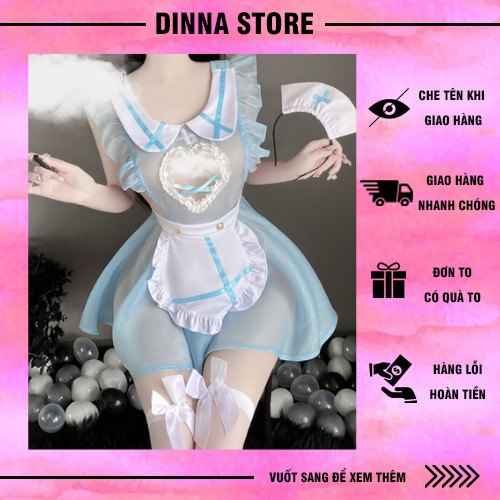 Fullset đồ cosplay bác sĩ y tá anime dễ thương xinh xắn sexy kèm tất