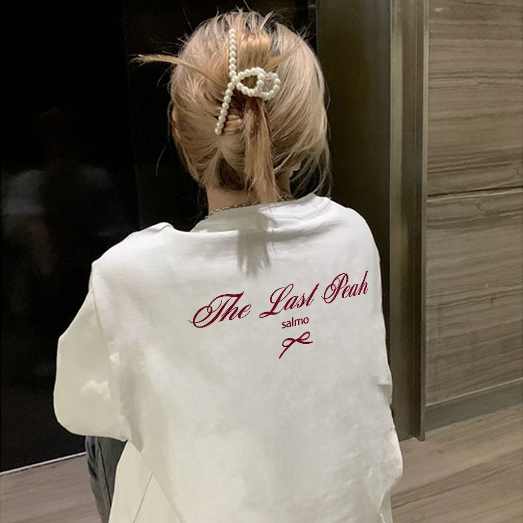 SALUTE Áo phông  local brand nữ trắng hàn quốc mùa hè áo thun nơ thư in hình fashion 100% cotton Y1478 | BigBuy360 - bigbuy360.vn