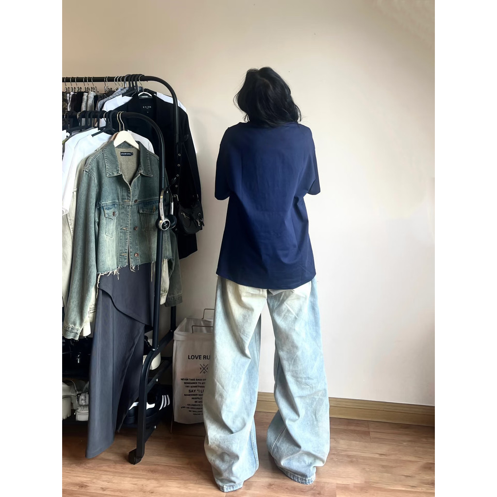 áo phông nữ cotton 100% Xanh đậm fashion  form rộng  áo style salute mùa hè  áo thun local brand | BigBuy360 - bigbuy360.vn