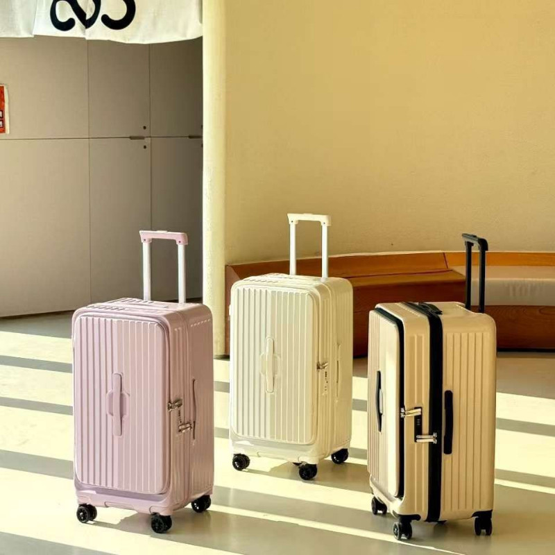 Vali kéo chống nổ PC 24 inch cho nữ và nam, vali kéo 20 inch mở nắp trước dung lượng lớn, vali mật m