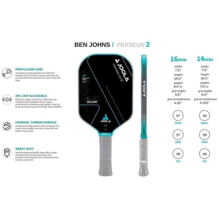 Vợt Pickleball Joola Gen 3 chính hãng (có gắn chip NFC), siêu phẩm vợt pickleball cao cấp