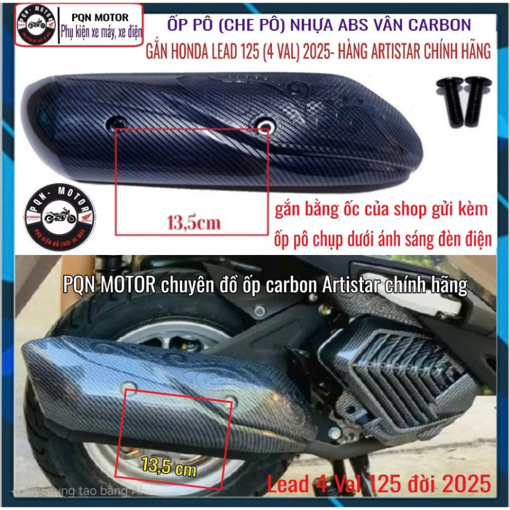 [Lead 2025] - Full Bộ ốp trang trí cho Lead 2025 Vân Carbon Nhựa ABS Chính Hãng Artistar