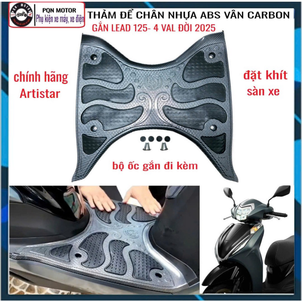 [Lead 2025] - Full Bộ ốp trang trí cho Lead 2025 Vân Carbon Nhựa ABS Chính Hãng Artistar