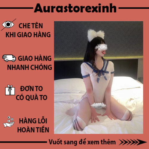 Áo liền thân học sinh sexy quyến rũ gợi cảm buộc dây
