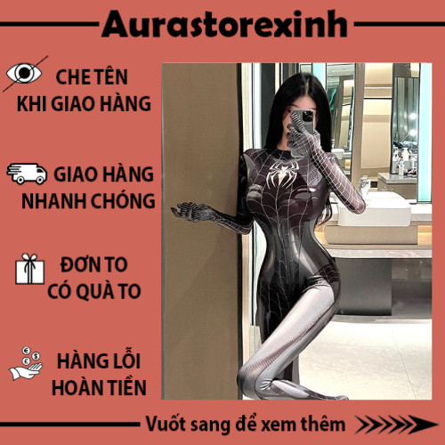 Set đồ ngủ liền thân Cosplay Người Nhện siêu tôn dáng, che tên sản phẩm | BigBuy360 - bigbuy360.vn