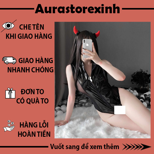Bodysuit da kéo khóa sexy quyến rũ gợi cảm hóa trang cosplay | BigBuy360 - bigbuy360.vn