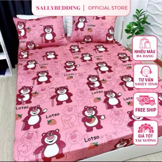  Ga chống thấm cotton dùng trực tiếp không kèm vỏ gối không bí,không sột soạt mẫu gấu dâu 