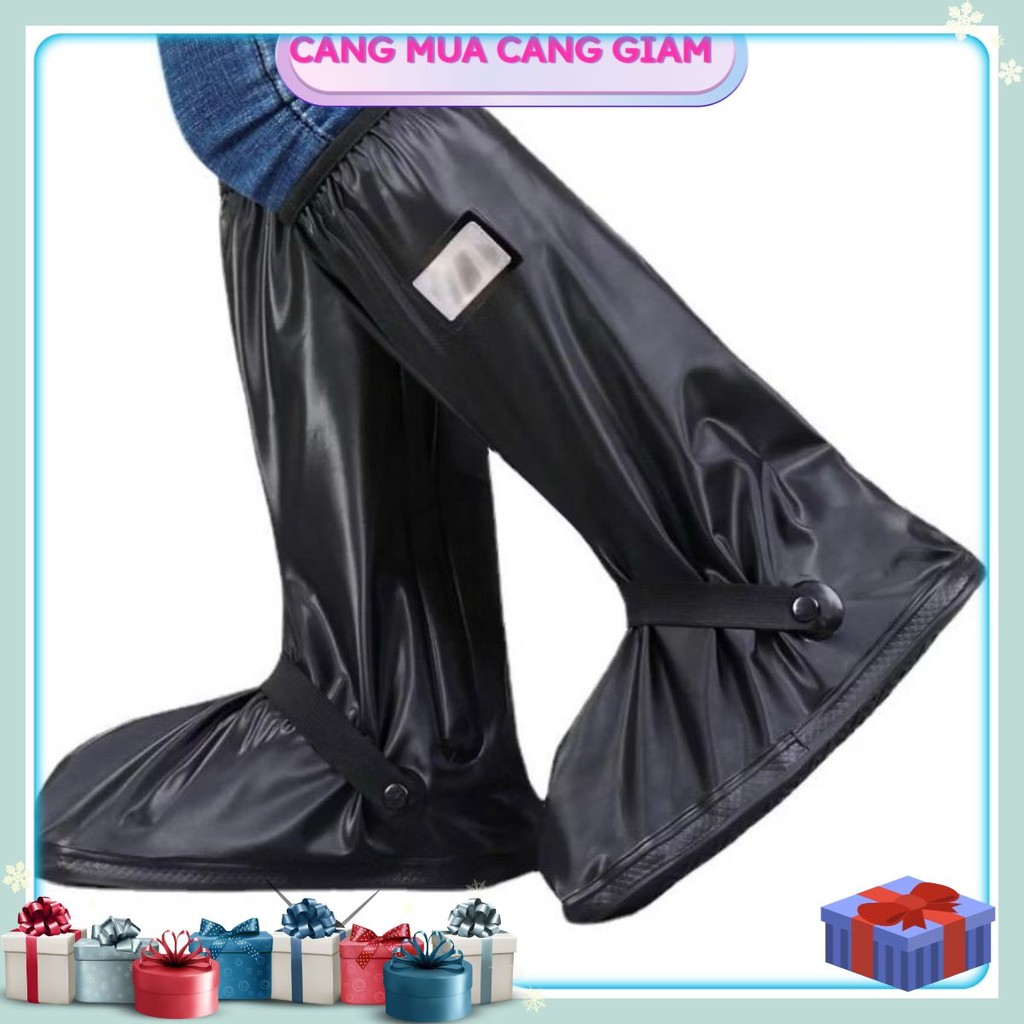 Ủng Bọc Giày Đi Mưa,Ủng Bọc Giày Cổ Cao Đế Cao Su Chống Trơn Chất Liệu Nhựa PVC, Đủ Size Cổ Cao Đế C