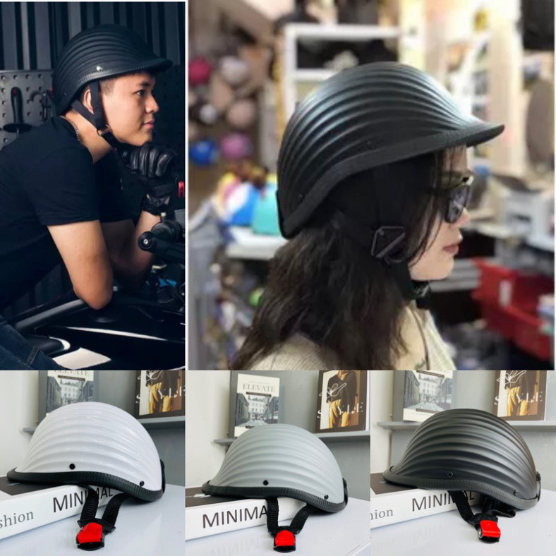 Mũ bảo hiểm nửa đầu đua ngựa,nón bảo hiểm vỏ sò thể thao độc lạ