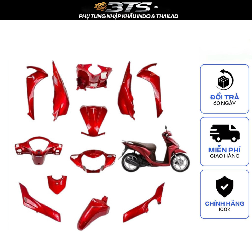 [LẺ MÓN] Dàn áo Vision mã K44 màu Đỏ Tươi 2014 2015 2016 2017 2018 2019 2020