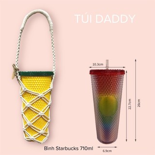 [Ưu đãi giới hạn] Túi đan handmade Macrame đựng bình nước