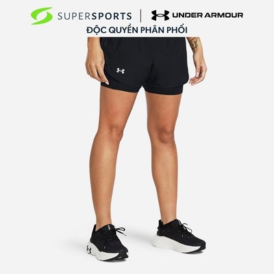 Quần Ngắn Nữ Under Armour Fly By 2-In-1 - Đen - 1382440-001 ADS13