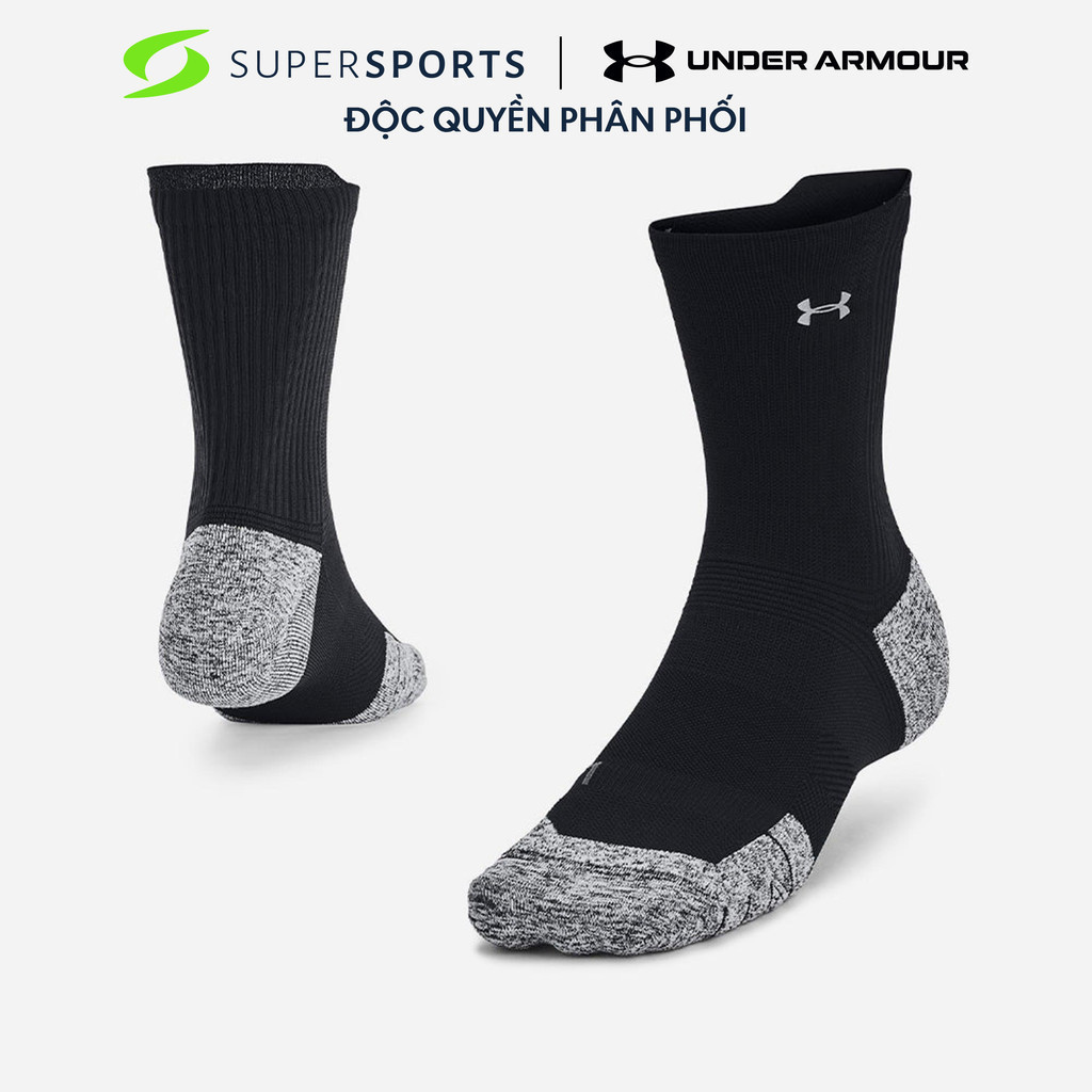 Vớ Under Armour Armourdry™ Run Cushion Mid-Crew (1 Đôi) - Đen - 1376076-001
