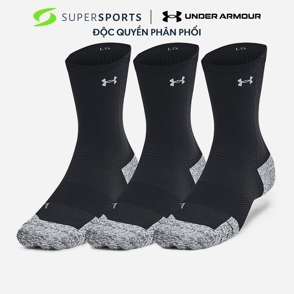 Vớ Thể Thao Under Armour Armourdry Cushion 3 Pack Crew - Đen - 1387043-001