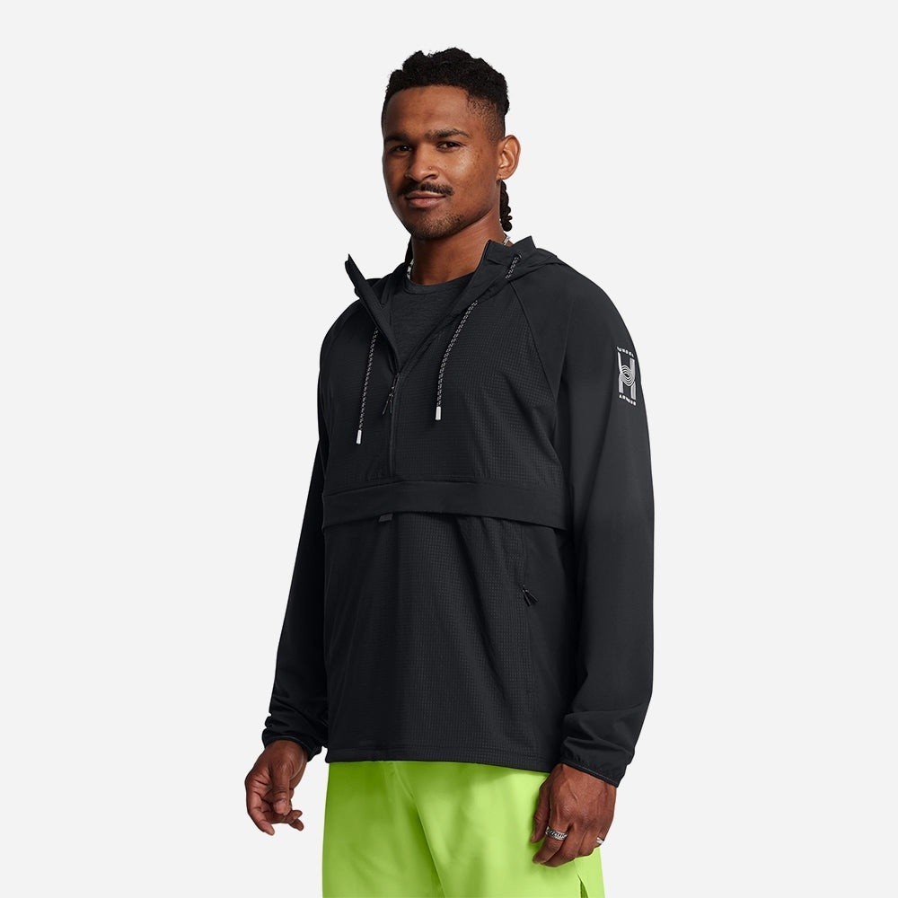 Áo Khoác Nam Under Armour Run Anywhere Anorak - Đen - 1386622-001