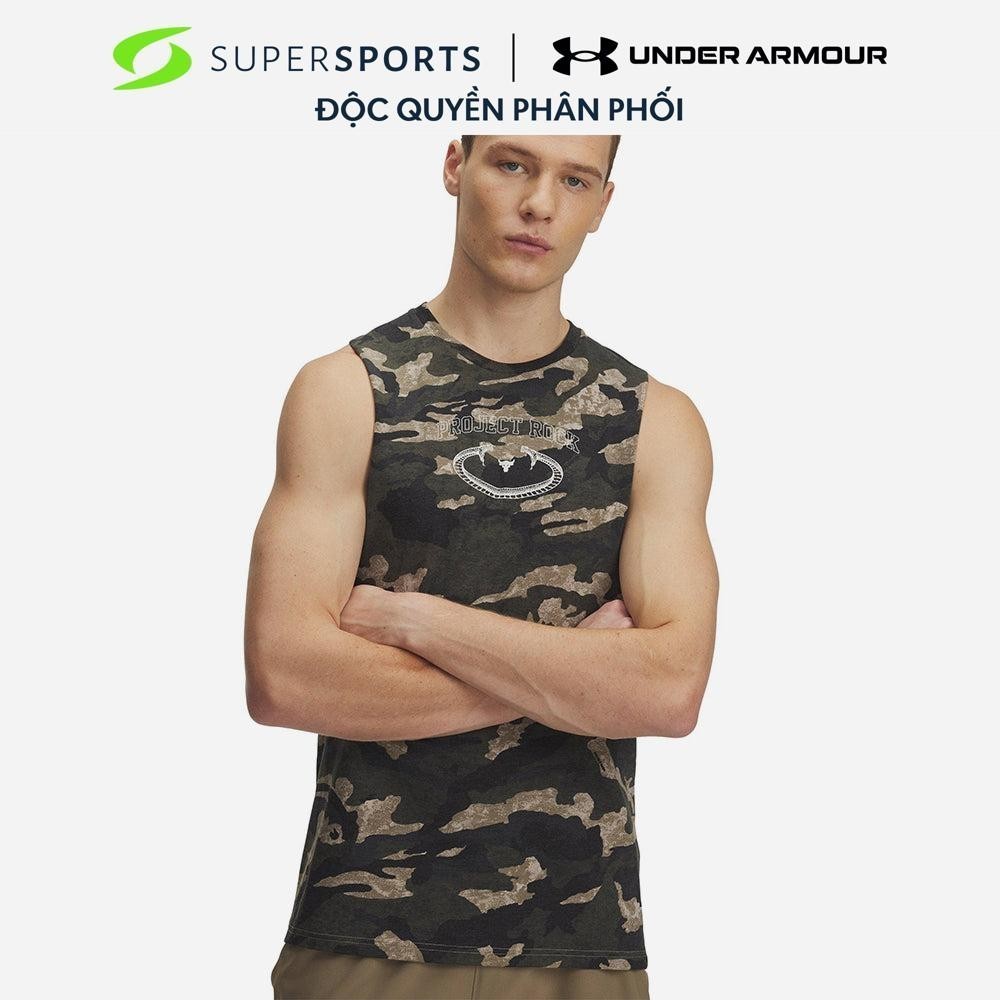 Áo Ba Lỗ Nam Under Armour Project Rock Camo - Be - 1389978-299