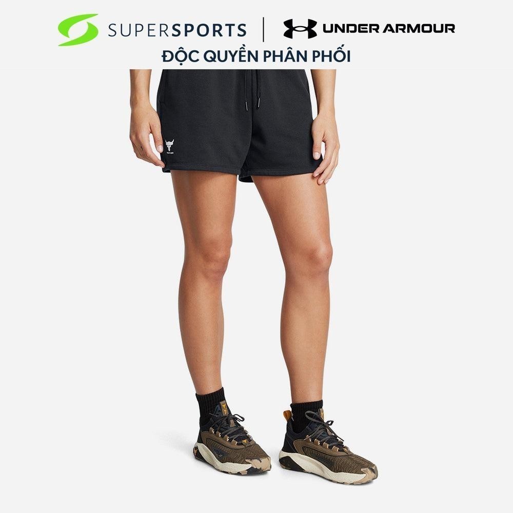 Quần Ngắn Nữ Under Armour Project Rock Terry - Đen - 1389337-001