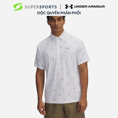 Áo Polo Nam Under Armour Playoff 3.0 Printed - Trắng - 1378677-117