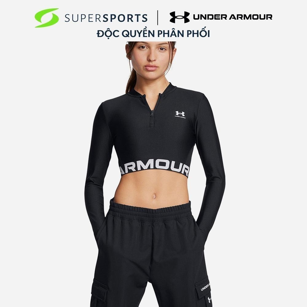 Áo Tay Dài Nữ Under Armour Heatgear Rib 1/4 Zip - Đen - 1388692-001