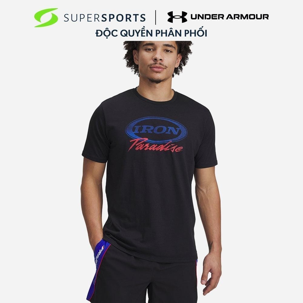 Áo Thun Nam Under Armour Project Rock Iron Short Sleevs - Đen - 1389945-001