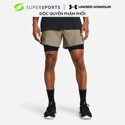 Quần Ngắn Nam Under Armour Peak Woven 2-In-1 - Nâu - 1378604-203
