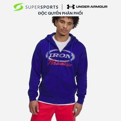 Áo Khoác Nam Under Armour Project Rock Icon Fleece Fz - Xanh Dương - 1389914-400