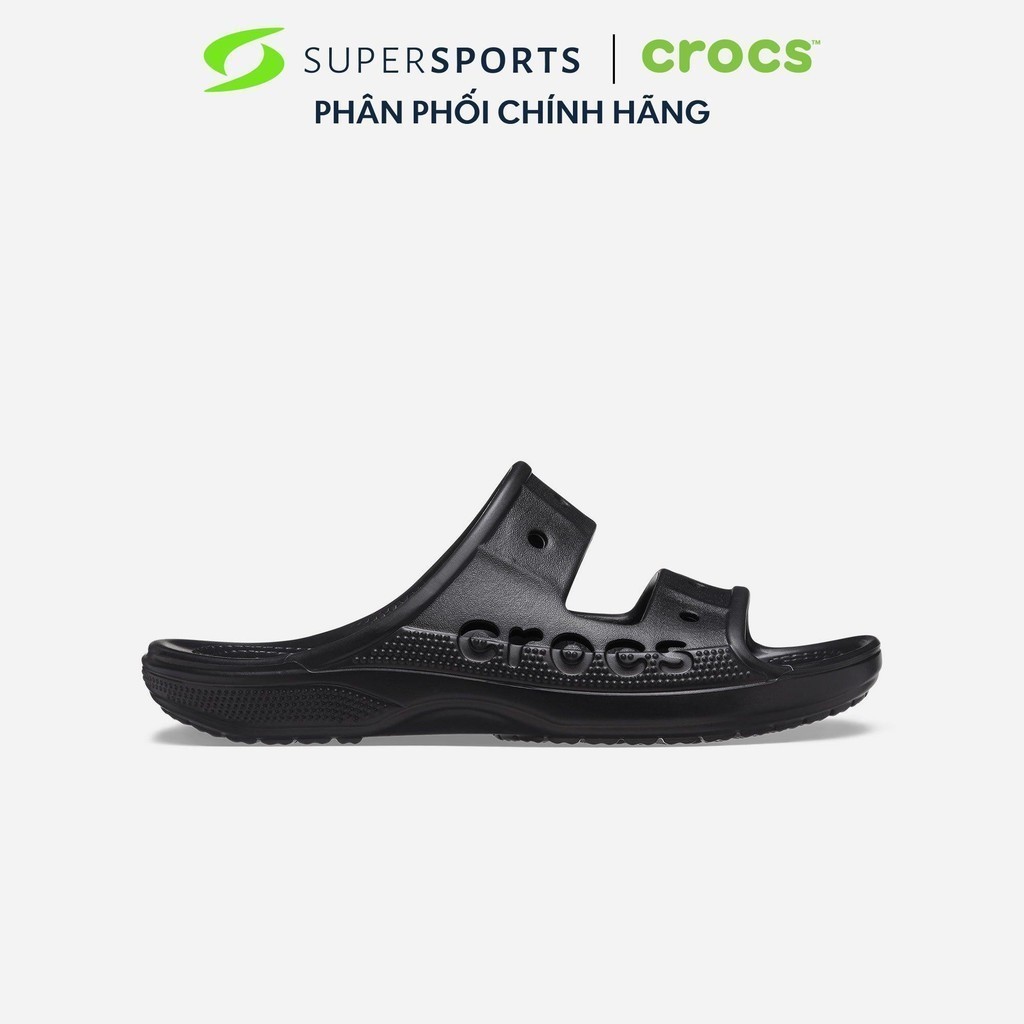 Dép Quai Ngang Unisex Crocs Baya - Đen - 207627-001 LS400
