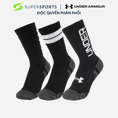 Vớ Thể Thao Under Armour Performance Tech Crew (3 Đôi) - Đen - 1379515-002