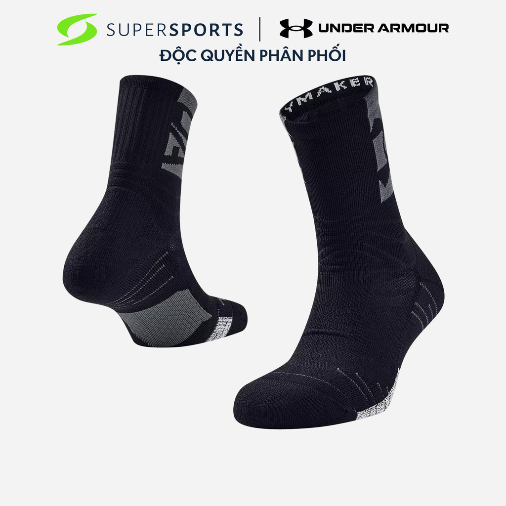 Vớ Thể Thao Under Armour Playmaker Crew (1 Đôi) - Đen - 1356615-001