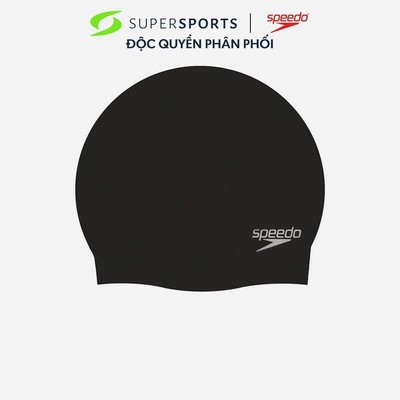 Nón Bơi Người Lớn Speedo Plain Moulded Silicone - Đen - 8-709849097 ADS02 LS100